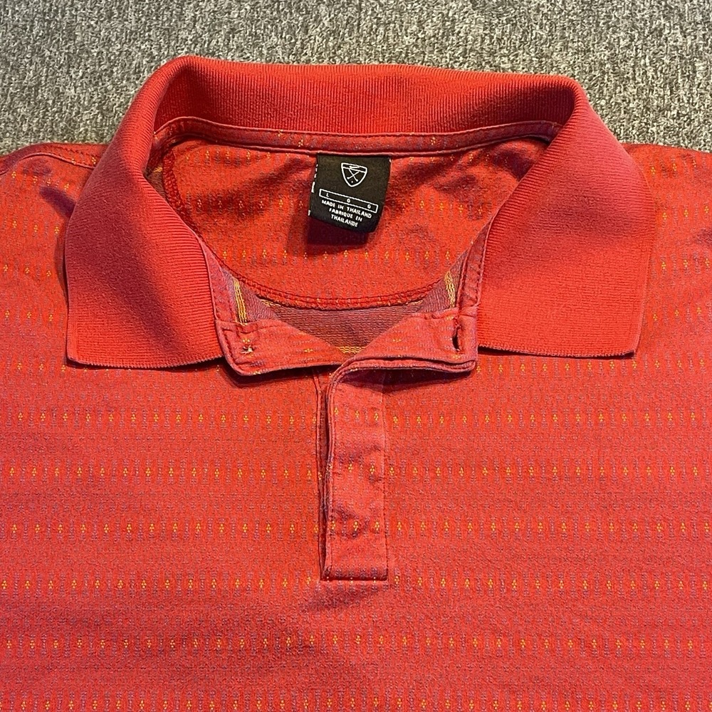 Nike Golf Polo Shirt Mens Large Red Lightweight‎ Casual